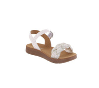 KID'S SHOES WHITE PU/GLITTER SANDALS REFORM-18K