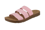 WOMAN'S SHOES PINK FABRIC SANDALS REFORM-21