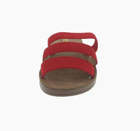 WOMAN'S SHOES RED FABRIC SANDALS REFORM-21