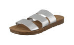 WOMAN'S SHOES SILVER FABRIC SANDALS REFORM-21