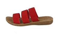 KID'S SHOES RED FABRIC SANDALS REFORM-21K