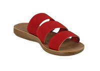 KID'S SHOES RED FABRIC SANDALS REFORM-21K