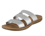 KID'S SHOES SILVER FABRIC SANDALS REFORM-21K