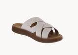 WOMAN'S SHOES WHITE PU LEATHER SANDALS REFORM-5