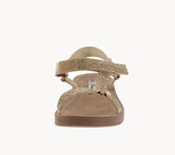 WOMAN'S SHOES GOLD GLITTER SANDALS REFORM-76