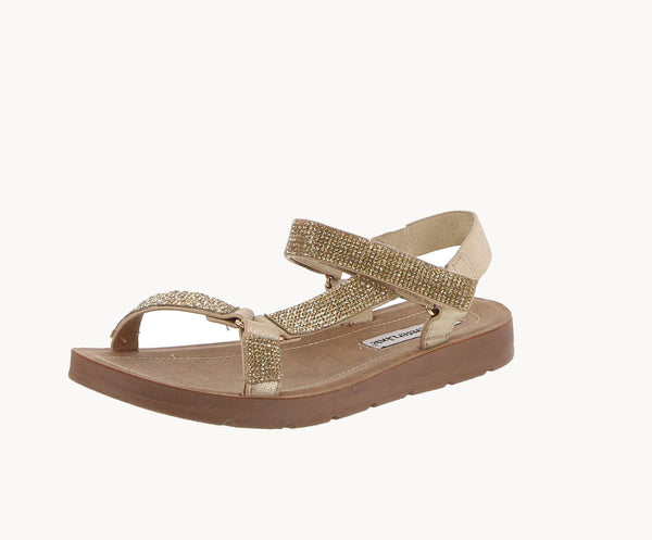 WOMAN'S SHOES GOLD GLITTER SANDALS REFORM-76