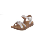 BABY'S SHOES SILVER PU LEATHER SANDAL REFORM-72KA