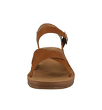 WOMAN'S SHOES TAN PU LEATHER SANDALS REFORM-8