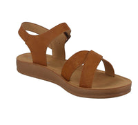 WOMAN'S SHOES TAN PU LEATHER SANDALS REFORM-8