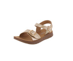 BABY'S SHOES GOLD FABRIC SANDAL REFORM-9KA