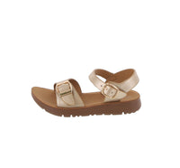 BABY'S SHOES GOLD FABRIC SANDAL REFORM-9KA