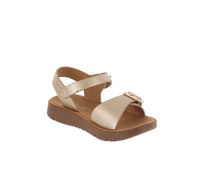 BABY'S SHOES GOLD FABRIC SANDAL REFORM-9KA