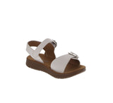 BABY'S SHOES WHITE FABRIC SANDAL REFORM-9KA