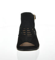 WOMAN'S SHOES BLACK SUEDE HEELS REGINA-7