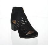 WOMAN'S SHOES BLACK SUEDE HEELS REGINA-7