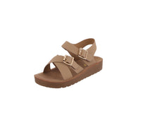 KID'S SHOES TAUPE NUB SANDALS REGULAR-78K