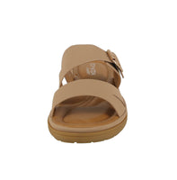 WOMAN'S SHOES TAN PU LEATHER COMFORT SANDALS RENEE-8