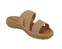 WOMAN'S SHOES TAN PU LEATHER COMFORT SANDALS RENEE-8