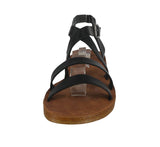 WOMAN'S SHOES BLACK PU LEATHER SANDALS REPORT-32