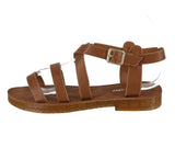 WOMAN'S SHOES TAN PU LEATHER SANDALS REPORT-32