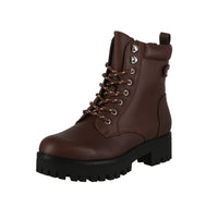 WOMAN'S SHOES CHESTNUT PU BOOTS RIDER-5