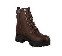 WOMAN'S SHOES CHESTNUT PU BOOTS RIDER-5