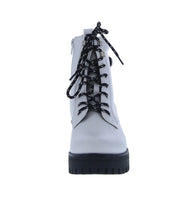 WOMAN'S SHOES WHITE PU BOOTS RIDER-5