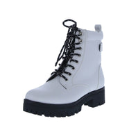 WOMAN'S SHOES WHITE PU BOOTS RIDER-5