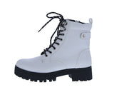 WOMAN'S SHOES WHITE PU BOOTS RIDER-5