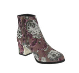 WOMAN'S BOOTIES MAUVE MULTI FABRIC RIKA-02