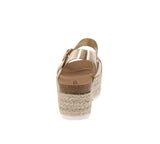 WOMAN'S SHOES GOLD PU/METALLIC WEDGE SANDAL ROSSINI