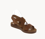 WOMAN'S TAN PU LEATHER SANDALS SALVIA-1