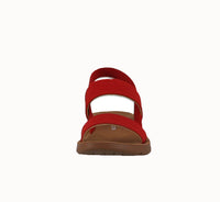 BABY'S SHOES RED FABRIC SANDAL ROWEN-99A