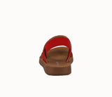 BABY'S SHOES RED FABRIC SANDAL ROWEN-99A