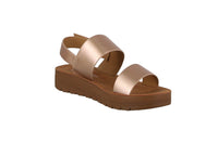 WOMAN'S ROSE GOLD PU LEATHER SANDALS SALVIA-1