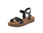 WOMAN'S SHOES BLACK PAT SANDALS SALVIA-12