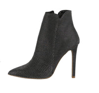 WOMAN'S BOOTIES BLACK/SILVER GLITTER SANGRIA-11A