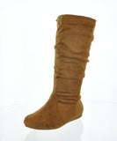 WOMAN'S SHOES TAN SUEDE BOOTS SELENA-23