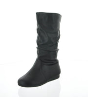 KID'S SHOES BLACK BOOTS PU SELENA-24K