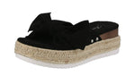 WOMAN'S SHOES BLACK SUEDE WEDGE SANDAL SENSATIONAL-34