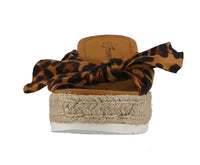 WOMAN'S SHOES LEOPARD SUEDE WEDGE SANDAL SENSATIONAL-34