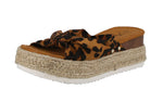 WOMAN'S SHOES LEOPARD SUEDE WEDGE SANDAL SENSATIONAL-34