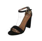 WOMAN'S SHOES BLACK SUEDE HEELS SHIRLEY-1