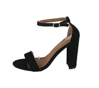 WOMAN'S SHOES BLACK SUEDE HEELS SHIRLEY-1