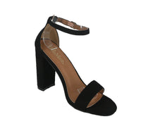 WOMAN'S SHOES BLACK SUEDE HEELS SHIRLEY-1