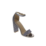 WOMAN'S SHOES PEWTER GLITTER HEELS SHIRLEY-6