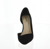 WOMAN'S SHOES BLACK SUEDE HEELS SHOW-128