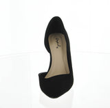 WOMAN'S SHOES BLACK SUEDE HEELS SHOW-128