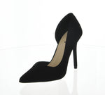 WOMAN'S SHOES BLACK SUEDE HEELS SHOW-128