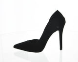 WOMAN'S SHOES BLACK SUEDE HEELS SHOW-128